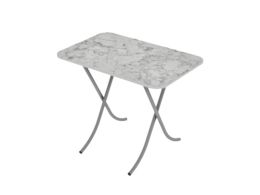 Τραπέζι εξωτερικού χώρου ορθογώνιο πτυσσόμενο με διάσταση 50x80x75cm σε λευκό χρώμα.