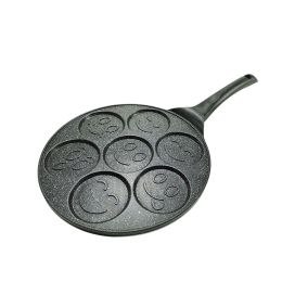 Τηγάνι κατάλληλο για τηγανίτες pancake με σχήματα emoji σε μαύρη απόχρωση με διάμετρο 27cm.