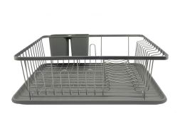 Πιατοθήκη Ασημί Γκρι 43x32x14,5εκ.