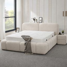 Σετ Κρεβάτι με αποθηκευτικό χώρο και στρώμα Bolero 160x200cm Εκρού Spitimas