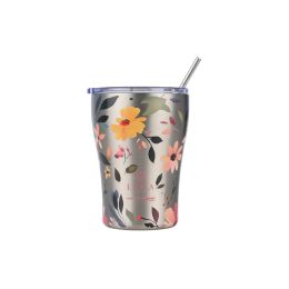 Θερμός Coffee Mug Save the Aegean 350ml silver botanic