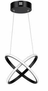 Φωτιστικό Οροφής LED Raffaello Φ30x70cm Μαύρο