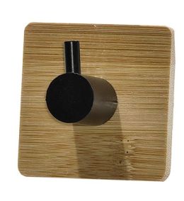 Κρεμάστρα τοίχου μονή με βάση από bamboo 4,8x3,2x4,8cm