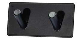 Κρεμάστρα τοίχου διπλή μεταλλική σε μαύρο χρώμα