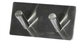 Κρεμάστρα τοίχου διπλή με βάση από ατσάλι