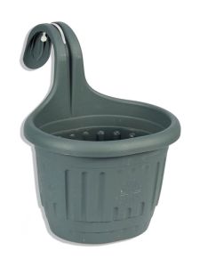 Κρεμαστή γλάστρα πλαστική ανθρακί 22x26x25cm