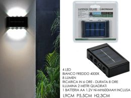 Ηλιακό Φωτιστικό Τοίχου LED 8 Lumen 4000K Μαύρο