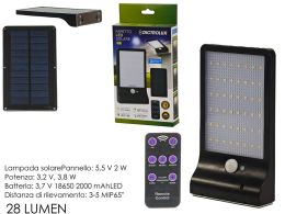 Ηλιακός Προβολέας LED 400 Lumen με Αισθητήρα και Τηλεχειριστήριο Μαύρο