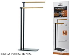 Καλόγερος χαμηλός μπάνιου 2 θέσεων 37x20x77cm μαύρο