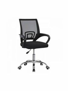 Καρέκλα γραφείου με μπράτσα Iris 47x48x86-96cm Μαύρο