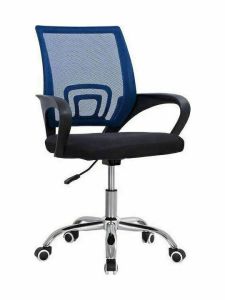 Καρέκλα γραφείου με μπράτσα Iris 47x48x86-96cm Μπλε Μαύρο