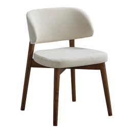 Καρέκλα Siena rubberwood σε καρυδί εκρού απόχρωση 48x50x81εκ