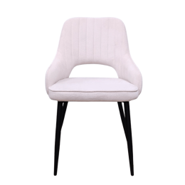 Καρέκλα τραπεζαρίας Silva 47x51x83εκ. Ροζ Εκρού