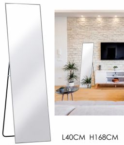 Καθρέπτης Δαπέδου Ολόσωμος με Ασημί Κορνίζα 46x168cm