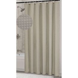 Κουρτίνα Μπάνιου Polyester 180x180εκ. 115gsm με 12 Κρίκους Μπεζ