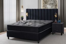 Blackberry Κρεβάτι με αποθηκευτικό χώρο και στρώμα 160x200cm Ανθρακί Spitimas