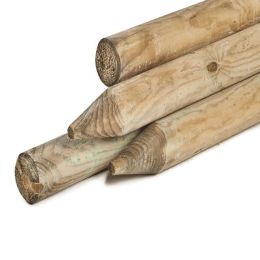 Πάσσαλος ξύλινος στρογγυλός με μύτη στην κάτω μεριά με διάσταση Φ5xΥ200cm σε φυσική απόχρωση του ξύλου.
