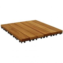 Πλακάκι πατώματος ξύλινο από ακακία με διάσταση 30x30cm σε φυσική απόχρωση ξύλου.