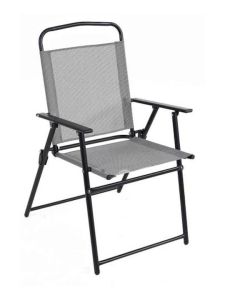 Πολυθρόνα κήπου Carina μεταλλική πτυσσόμενη 55x53x90cm ανθρακί