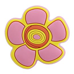 Πομολάκι επίπλων παιδικό 596 με σχήμα λουλούδι σε ροζ χρώμα.