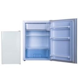 Ψυγείο μικρού τύπου δαπέδου δίπορτο με χωρητικότητα 82Lt και με διάσταση 48x44,5x84,5cm σε λευκό χρώμα.