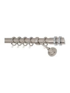 Πτυσσόμενη κουρτινόβεργα Νο4 Φ22-25 140-250cm νικελ/νικελ ματ