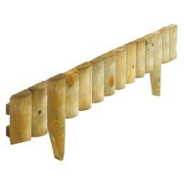 Περίφραξη για παρτέρι καρφωτό και κάθετο με διάσταση 105x15cm σε φυσική απόχρωση του ξύλου.