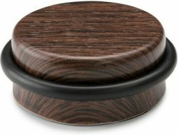Στοπ Πόρτας Αυτοκόλλητο Ξύλινο Φ46x18mm Καφέ