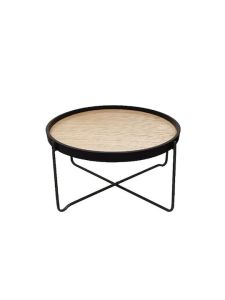 Τραπεζάκι βοηθητικό Disk μαύρο 53x53x42εκ.