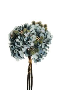Τεχνητό μπουκέτο Hydrangea arborescens ανοιχτό μπλε Χ3 32cm