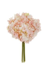 Τεχνητό μπουκέτο ορτανσία Ιουλιέτα Χ4 ανοιχτό ροζ κρεμ