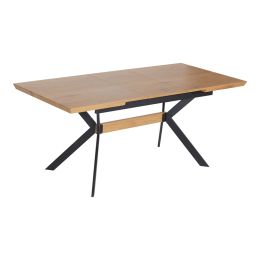 Τραπέζι Επεκτεινόμενο Jessamy MDF 160/200x90x76cm Φυσικό-Μαύρο