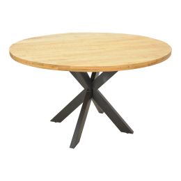 Τραπέζι Makrey MDF Sonoma με Μαύρα Μεταλλικά Πόδια 180x90x75cm