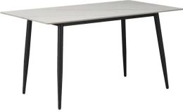 Τραπέζι Τραπεζαρίας Esper 140x80cm με Επιφάνεια Sintered Stone Γκρι