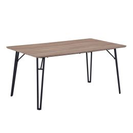 Τραπέζι τραπεζαρίας Kaiser 160x90x76cm oak ανοιχτό – μαύρο