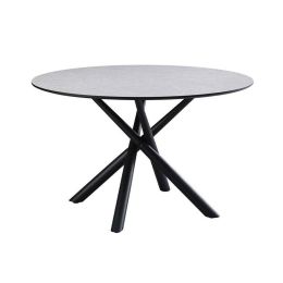 Τραπέζι τραπεζαρίας Votsalo στρογγυλό 120x120x75cm Γκρι