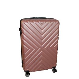 Βαλίτσα από ABS 20" με διάσταση 60x35x25cm σε ροζ χρυσό χρώμα, με ροδάκια.