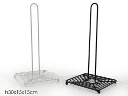 Βάση χαρτιού κουζίνας μεταλλική Φ15xH30,5cm λευκή μαύρη