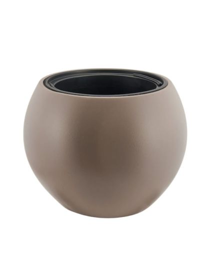 Γλάστρα Πλαστική Sphere 38x29cm 9Lt Καφέ