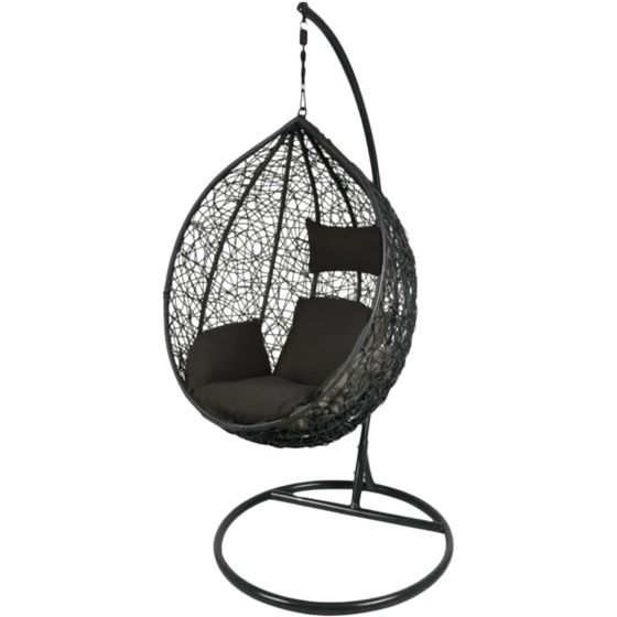 ΚΡΕΜΑΣΤΗ ΚΟΥΝΙΑ ΦΩΛΙΑ ΜΕ ΒΑΣΗ SIESTA RATTAN 107X107X200CM ΓΚΡΙ