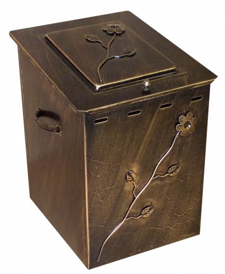 Ξυλοθήκη Μεταλλική Αποθήκευσης Ξύλων 34x40x50cm Χρυσό