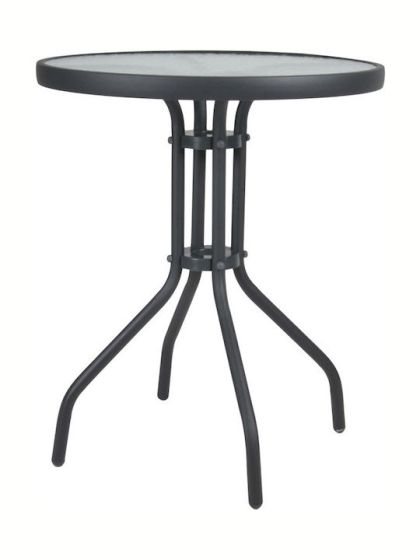 Τραπέζι εξωτερικού χώρου μεταλλικό Lima New 60x70 ανθρακί