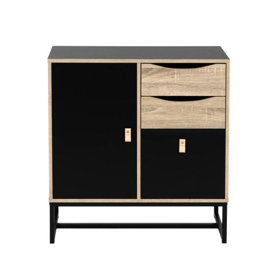 Μπουφές Edge 80x35x80εκ. Μαύρο Sonoma