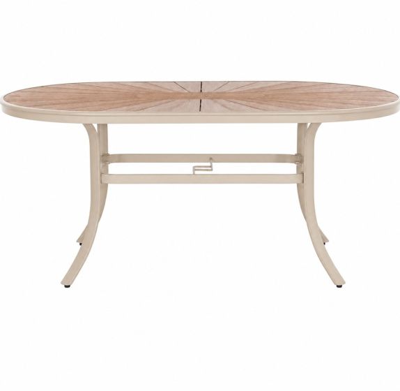 Τραπέζι Κήπου Tango Οβάλ Αλουμινίου με Polywood 160x90x73cm Εκρού